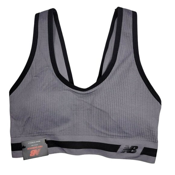 New Balance Sports Bra Size S Medium Impact Lightly Padded Style 110997 - Picture 1 of 6